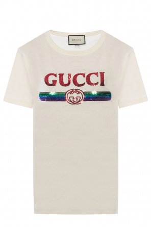 T-shirt with decorative logo, zdjęcie 1 T-shirt with decorative logo od Gucci